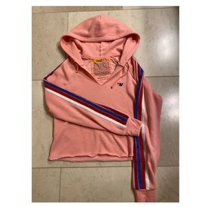 Aviator Nation - CLASSIC SPLIT NECK PULLOVER CROP